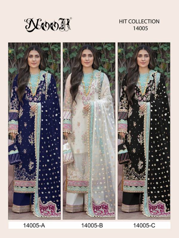 Noor Hit Collection 14005 Heavy Festive Wear Georgette Pakistani Salwar Kameez